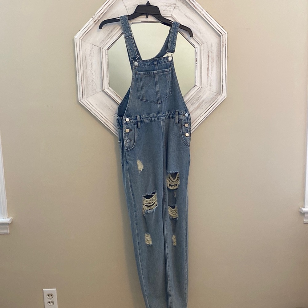 Cooper Ripped Jean Overalls from Vestique - NEW with tags! - Picture 2 of 5